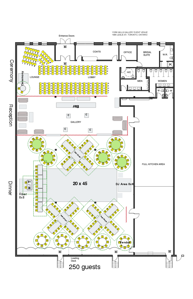 York Mills Gallery - Ceremony Floor Plan